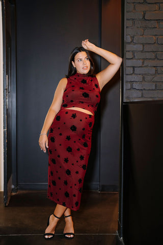 TARA skirt - garnet red