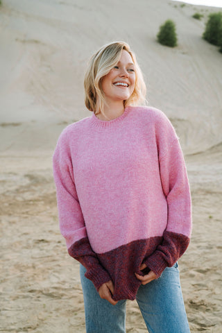 SANDRA sweater - duo rosé