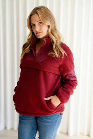 TEDDY BEAR sweater - burgundy