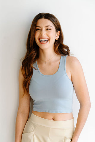 Camisole courte - bleu ciel