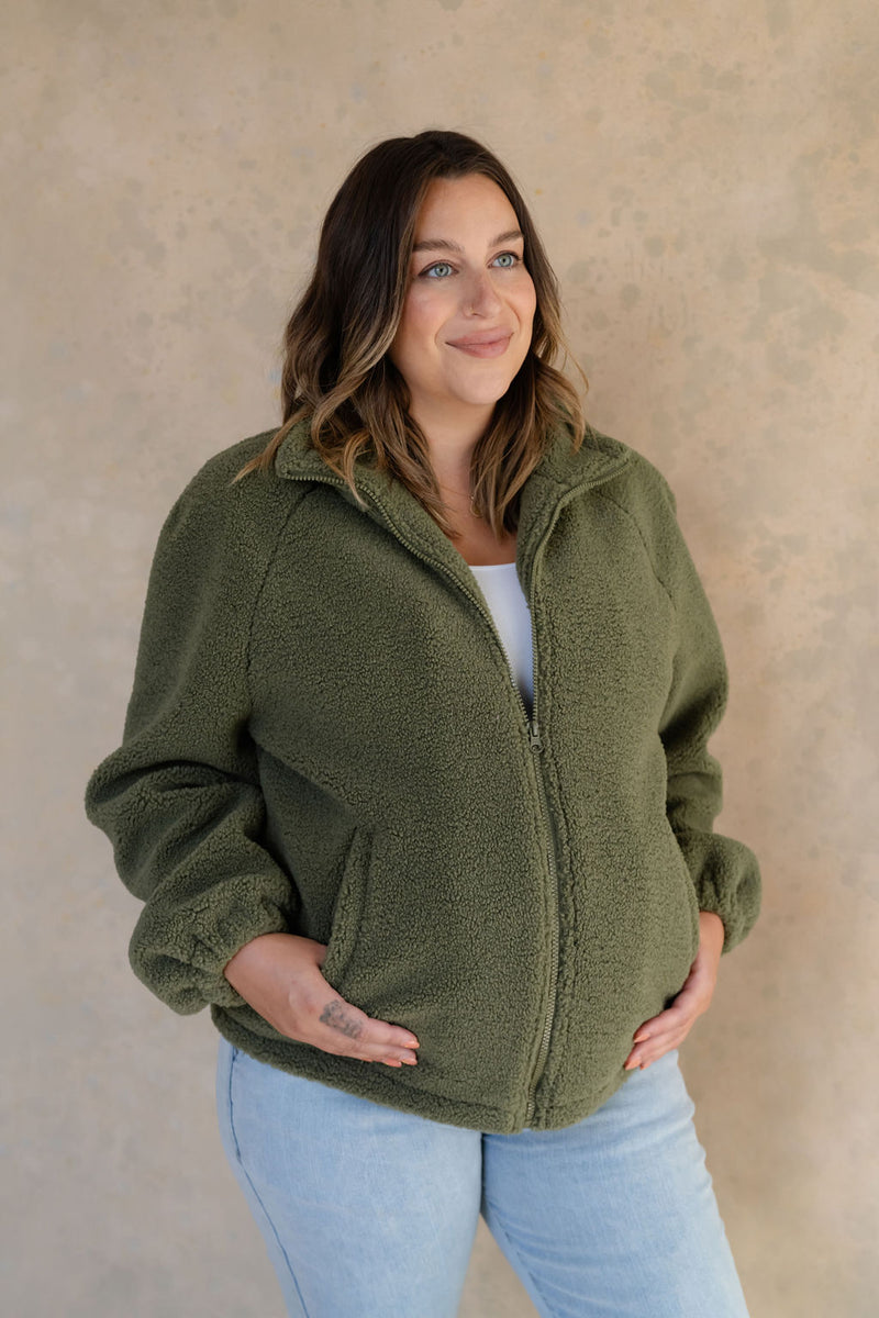 Veste TEDDY BEAR vert foret