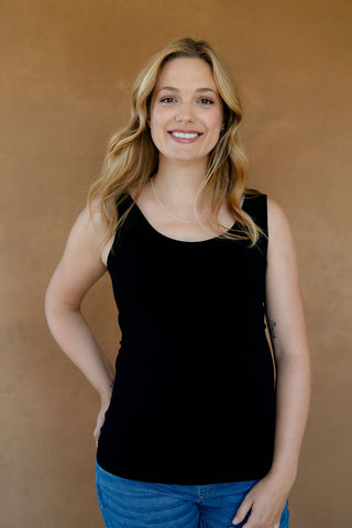 Camisole en bambou - noir