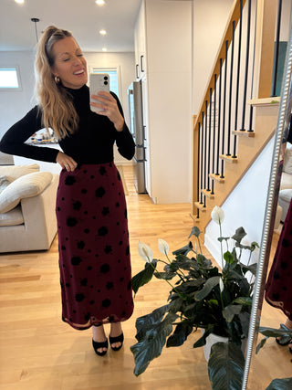 TARA skirt - garnet red