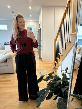 Loop sweater - black cherry