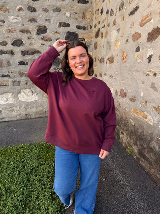 Crewneck oversize ROSE - baies sauvages