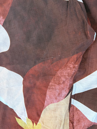 LÉGERS DÉFAUTS - Printed flowing pants - burgundy motifs