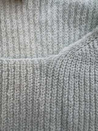 LÉGERS DÉFAUTS - Tricot en laine ÉMILY - vert menthe