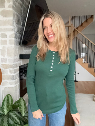 TALIA long sleeve sweater - topaz green