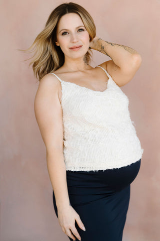 LDP - Camisole appliqué flowers - off-white