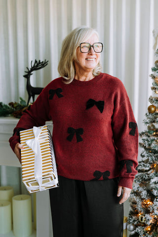 Loop sweater - black cherry