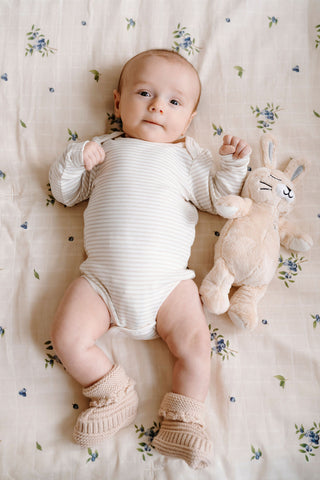 Knitted slippers - taupe