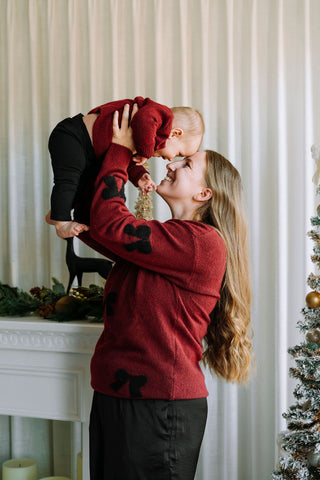 ROSE & LÉO - Loop sweater - black cherry