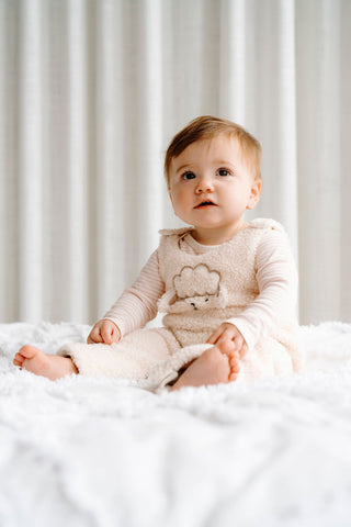ROSE & LÉO - Sheepskin sherpa overalls (beige)