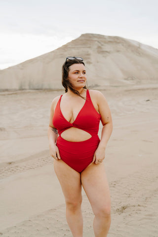 Maillot de bain une pièce - rouge cerise
