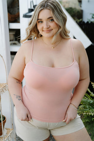 Camisole à bretelle en bambou - blush