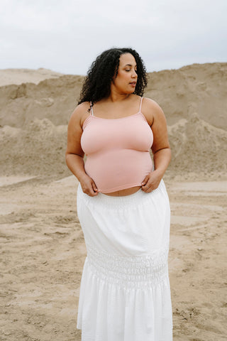 Camisole à bretelle en bambou - blush