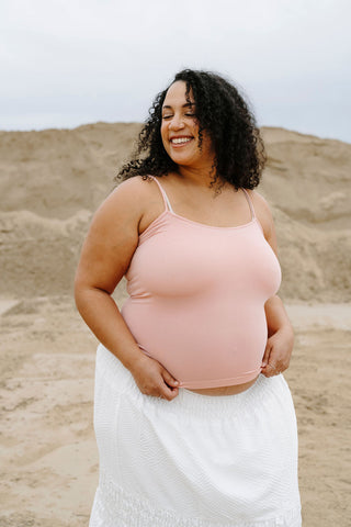 Camisole à bretelle en bambou - blush