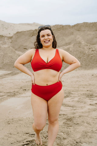 Bas de maillot de bain - rouge cerise