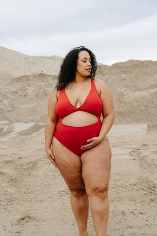 Maillot de bain une pièce - rouge cerise