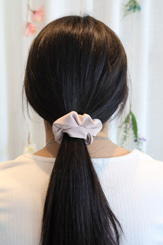 TRIO: 2 scrunchies & 1 clip - apricot