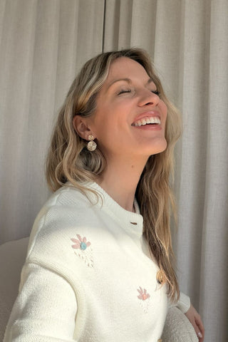 AIR - Recycled spiral pendant earrings