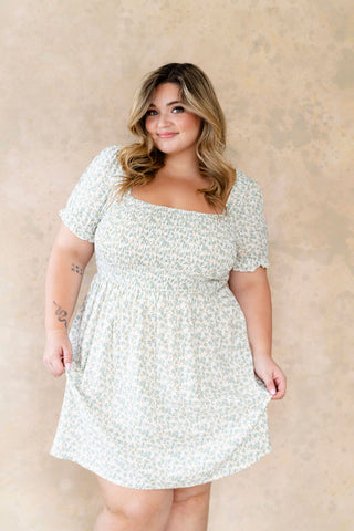 COLETTE floral dress - mermaid green
