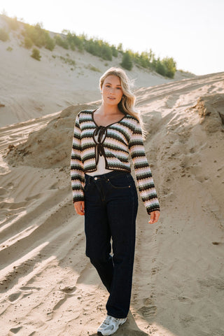 Lightweight loop cardigan - pastel boho