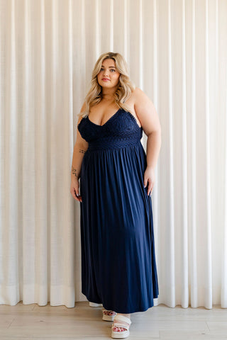 ADÉLAÏDE long dress - navy
