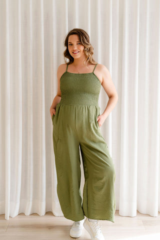 One-piece palazzo - olive