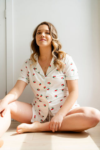 2-piece pyjamas - cherry