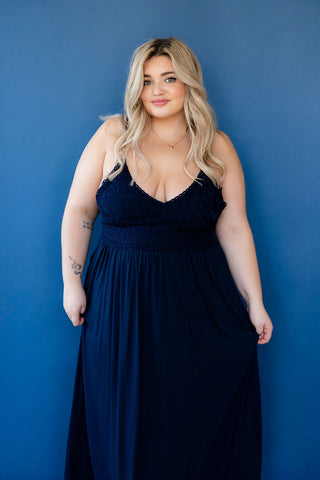 ADÉLAÏDE long dress - navy