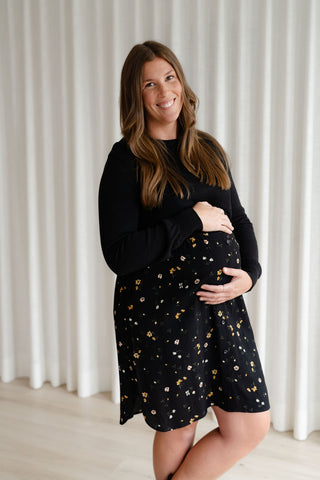 MATHILDA dress - black floral
