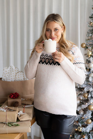 Wool sweater - winter pattern