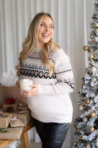 Wool sweater - winter pattern