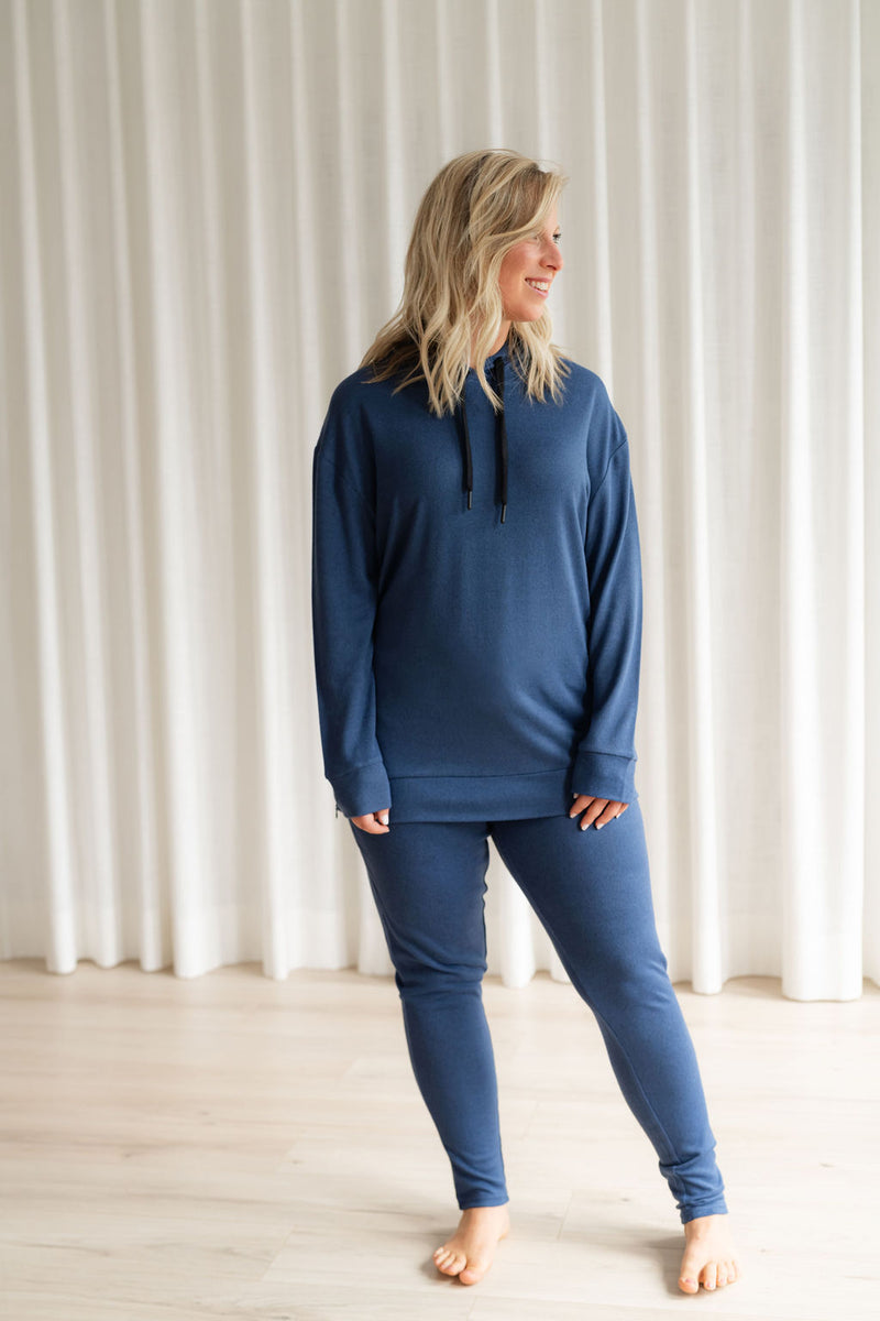 OVER THE MOON long-sleeved sweater - capri blue