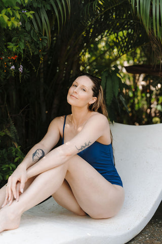 One-piece swimsuit - cobalt