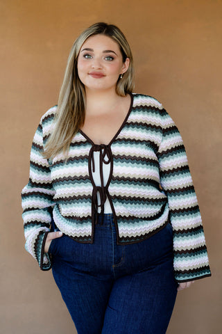 Lightweight loop cardigan - pastel boho