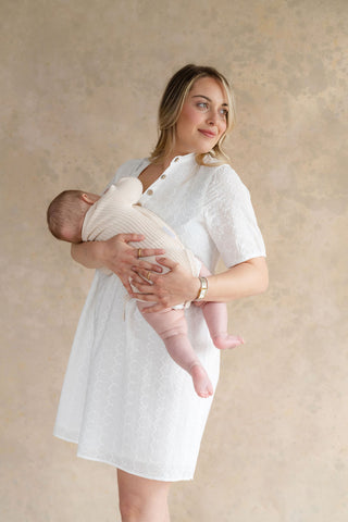 BIANCA dress - white embroidery