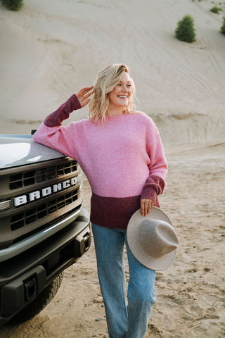 SANDRA sweater - duo rosé