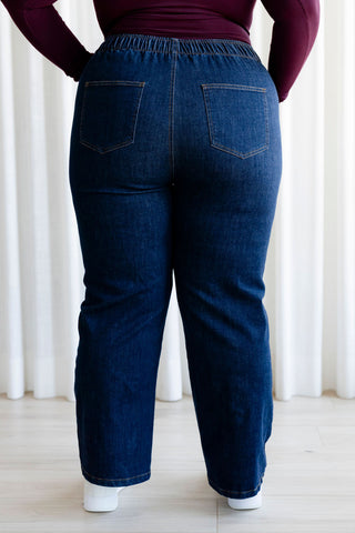 Jeans - relaxed fit (elastic waist) - indigo
