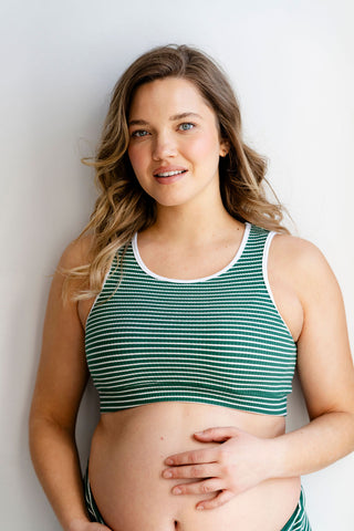 Top NADIA - lined cactus green