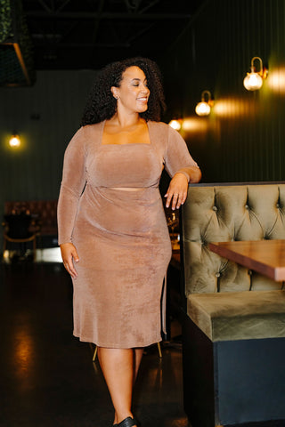 ASHLEY dress - icy taupe