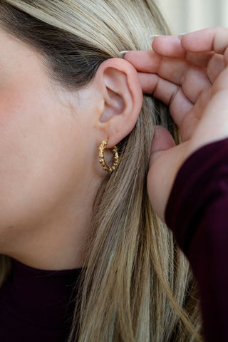 TIDE - Recycled textured earrings