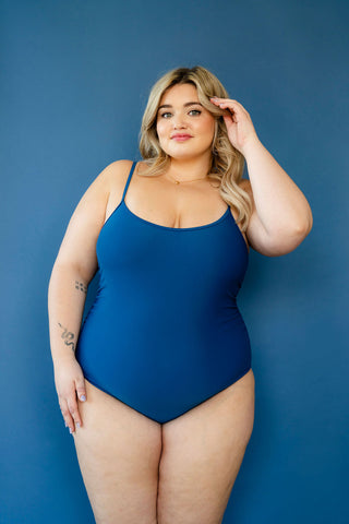 One-piece swimsuit - cobalt