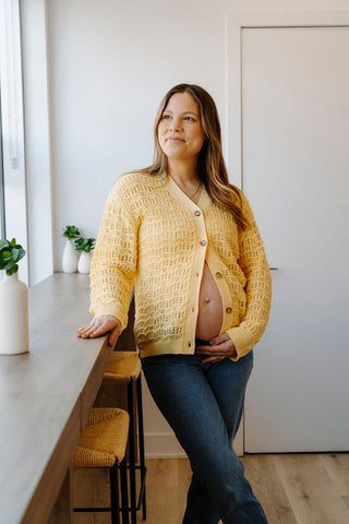 Lightweight knit cardigan - mimosa