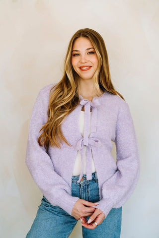 DENISE Cardigan - Pastel Lilac