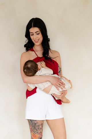 LDP - Linen crossover top - chili