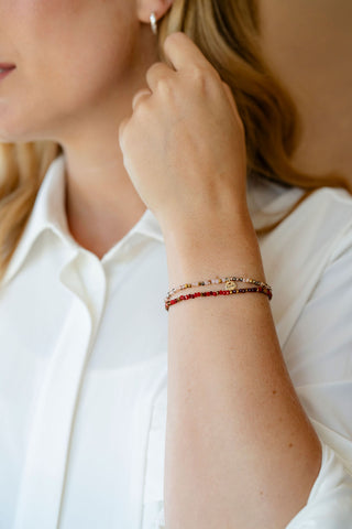 INDIE bracelet - multi red