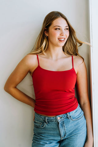 Bamboo camisole with straps - grenadine