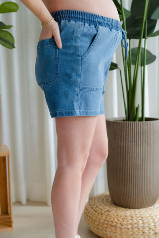 Casual denim shorts - dark blue